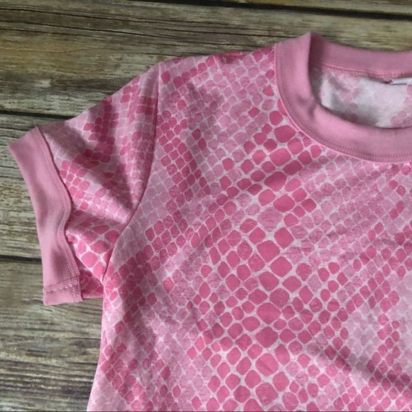 Lularoe Pink snakeskin Liv Tee - Picture 2 of 4